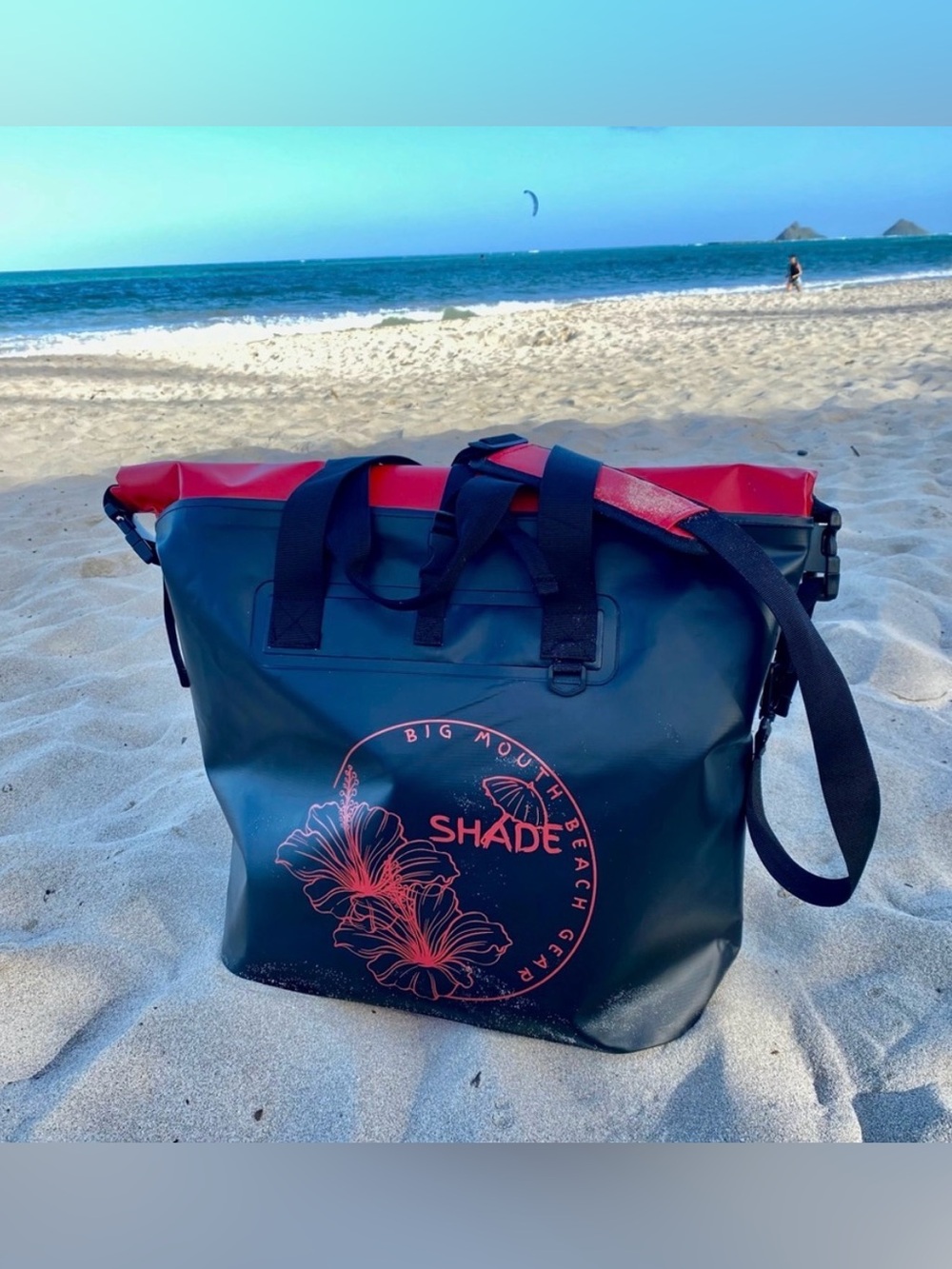 Big Mouth Beach Tote - Black & Red